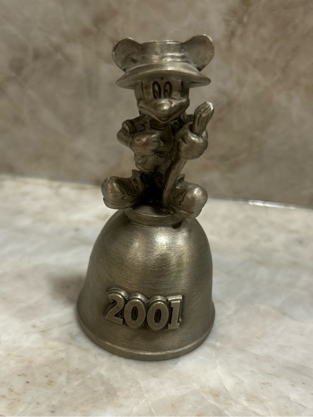 Disney California Adventure 2001 Mickey Pewter Bell Vintage